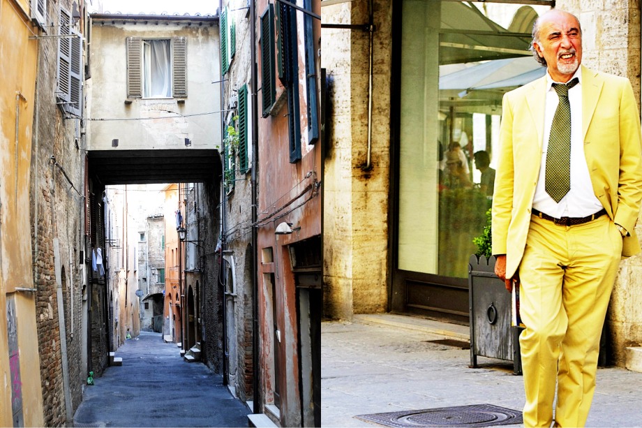 man in yellow-italy on my mind-perugia